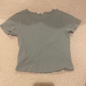 Brandy Melville- Green Cropped Tee